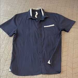 lululemon athletica Dark Blue Casual Button Down Shirt